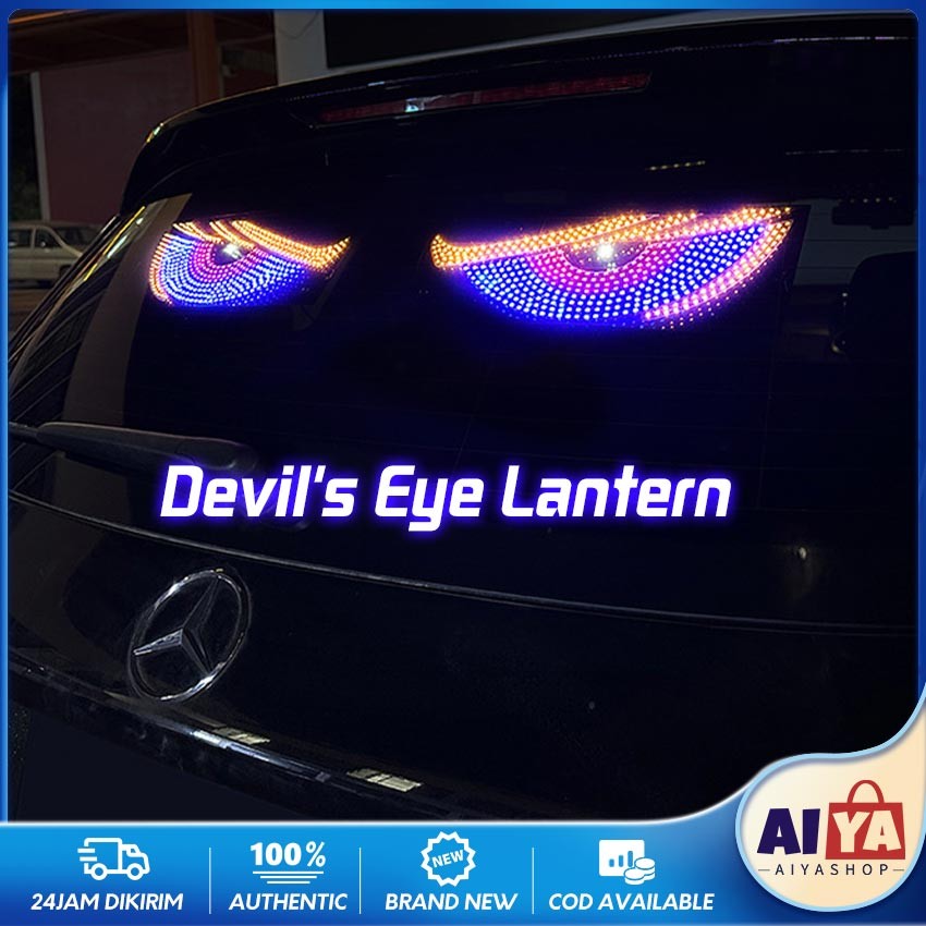 Lampu LED Devil eye /Demon Eye RGB Multi Mode Usb Flash Kedip Lampu Dekoratif Kaca Mobil Truk Bus Un