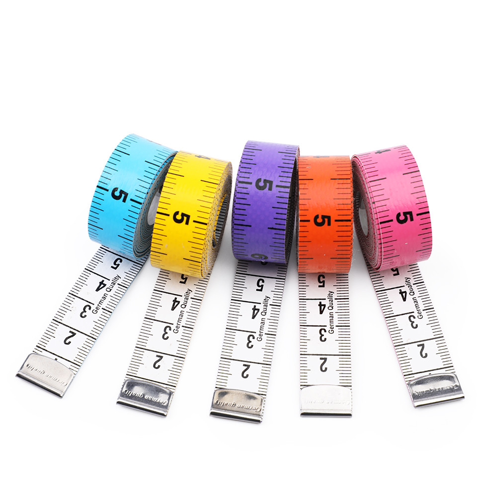 

Fniiva 5PCS Soft Measuring Double-sided Ruler Tape Measure Tailor's Tape with Snap Fasteners Body For Needlework Sewing Tool