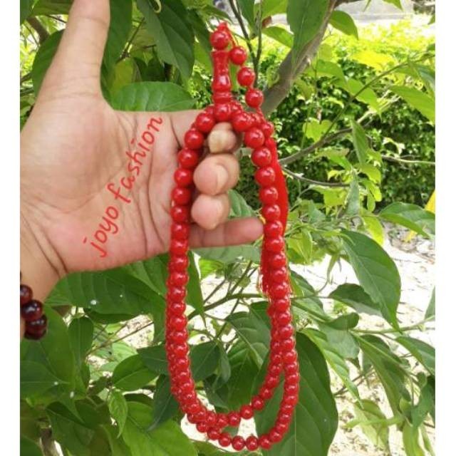 TASBIH GELANG FOSIL BATU MARJAN LAUT MERAH PERSIA