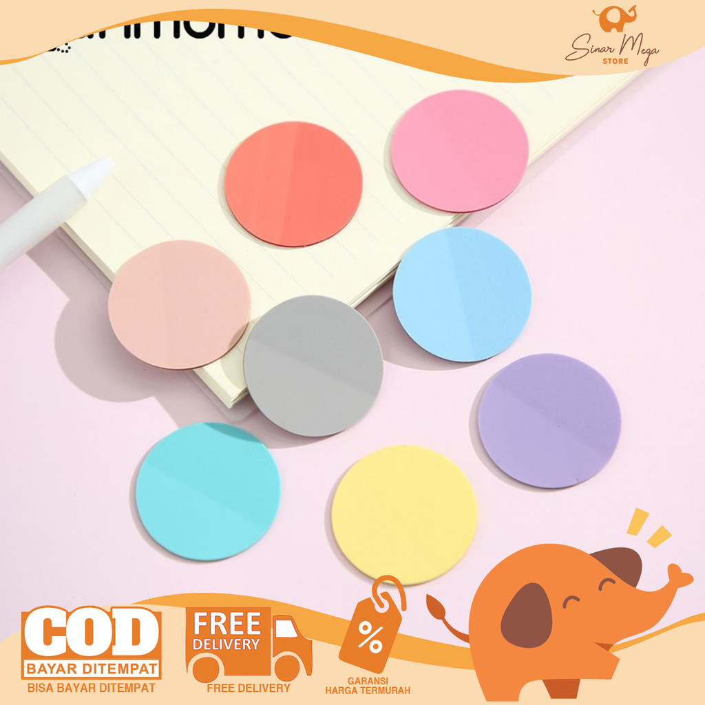 

Circle Shaped Sticky Notes 20 Lembar 4cm / Memo Catatan Tempel Bentuk Bulat Lingkaran Murah