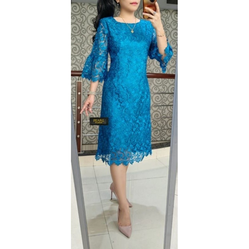 DF CUTIE MINUTE* ✔️Original Bangkok✔️ Dress Brokat Hoky pearl premium Terbaru