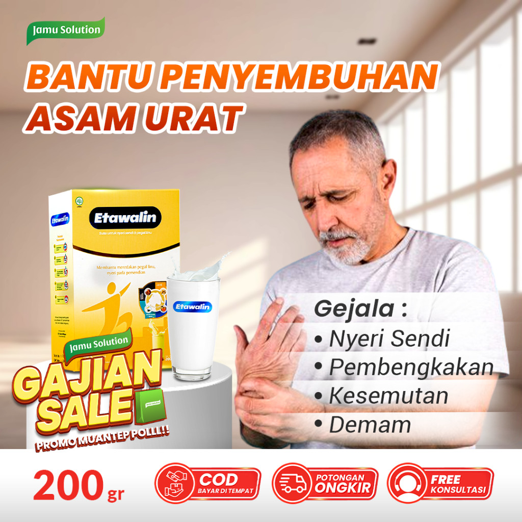 

ETAWALIN Susu Bubuk Kambing Herbal Jamu Tulang Natural Alami Etawa Goat Milk Obat Asam Urat