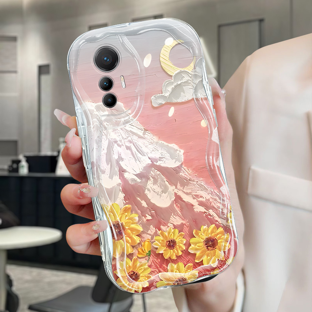 Xiaomi 12 Lite 5G Case Softcase Case lucu Cassing Casing Hp Kesing Soft Oil Painting 6230
