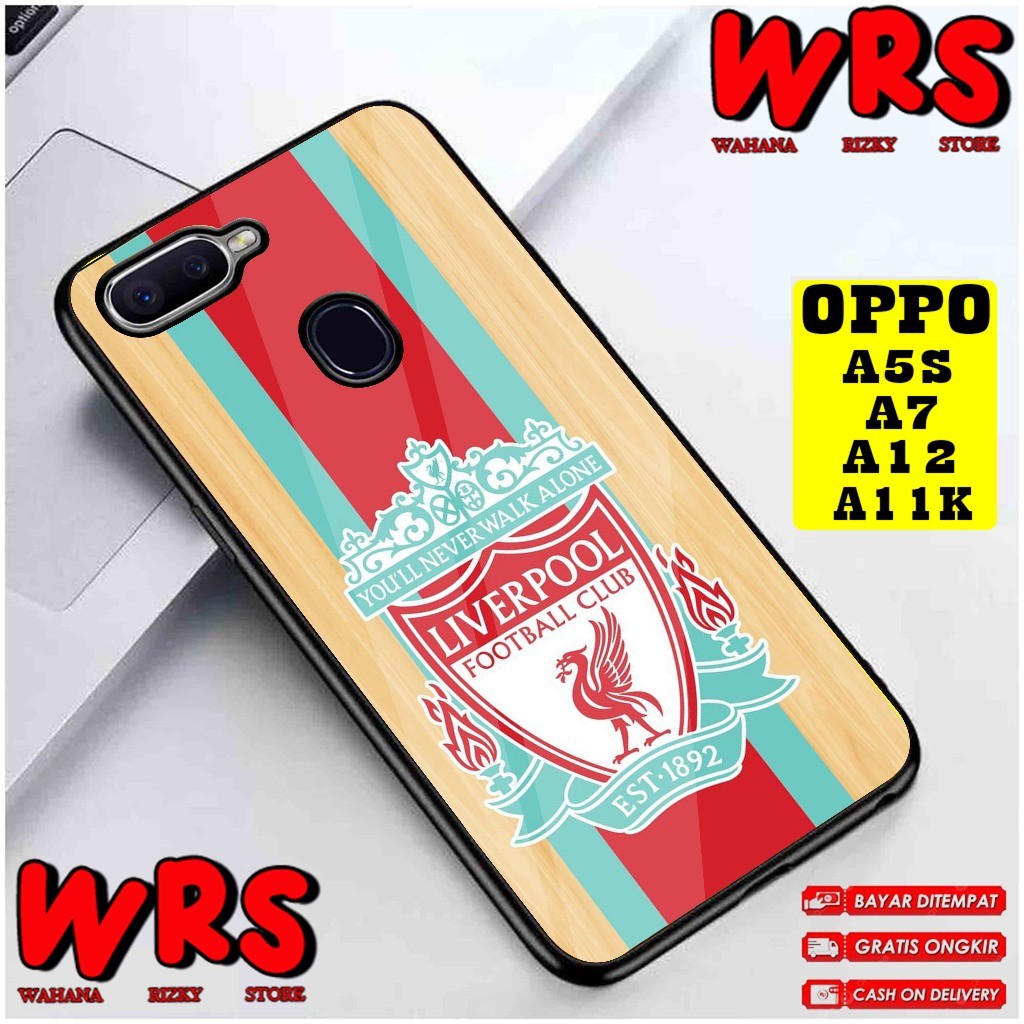 Skin Case  OPPO A3S A1K A5S A7 A11K A12 A5 A9 2020 Motif CLUB BOLA LIVERPOOL Case Karakter,Anime,Abs