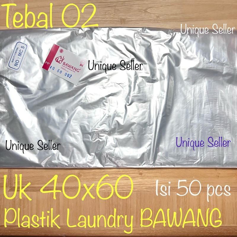 [Isi50] Plastik Laundry Bawang 40x60 Tebal 02 / Kantong Plastik Besar Laundry PP 40x60 x 02 / Plasti