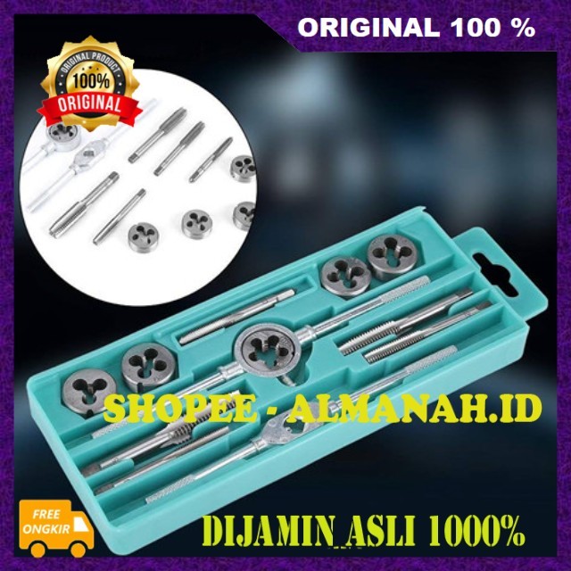 [BISA COD] Alat Ulir Drat 12 Pcs Alat Pembuat Drat Baut Pembuat Ulir Drat Baut Alat Senai Drat ASLI