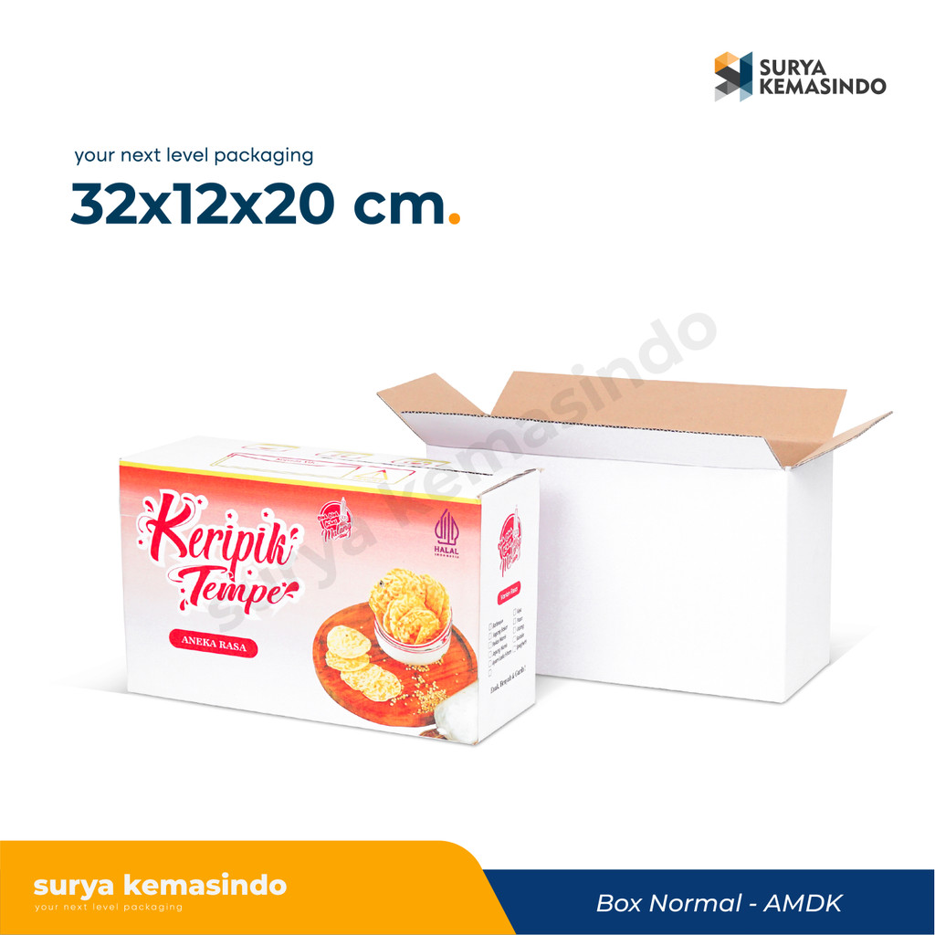 

Box 32x12x20 cm (Oleh2 1K) Box KeripikTempe/Boxnormal/amdk/kotak/kemasan/packing/a1/tinggi20