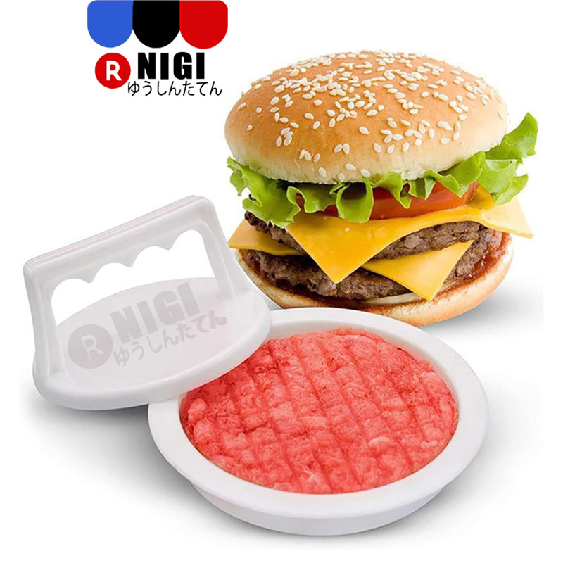 NIGI Alat Pencetak Daging Burger/Cetakan Press Daging Hamburger Bentuk Bulat/Burger Meat Compactor P