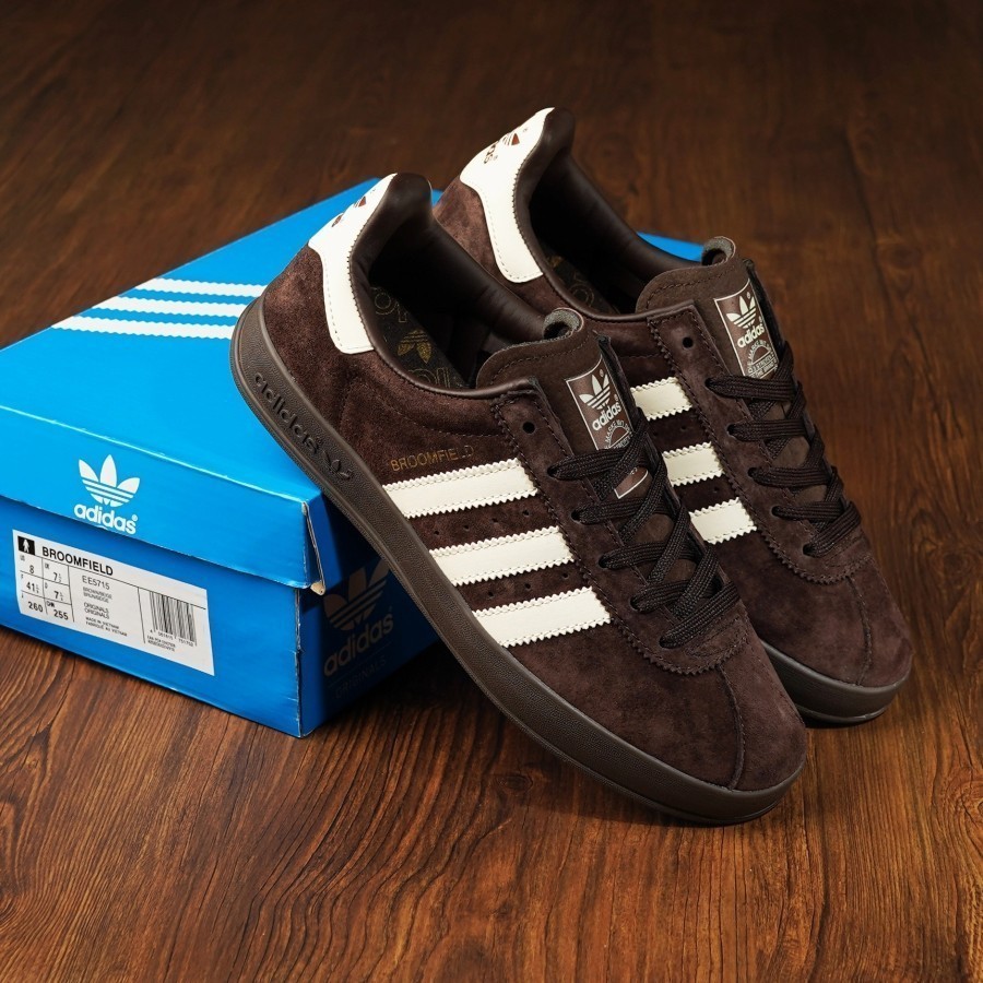 Sepatu Sneakers Pria Adidas Broomfield Brown White Originals Sepatu Casual Pria Wanita Adidas Origin