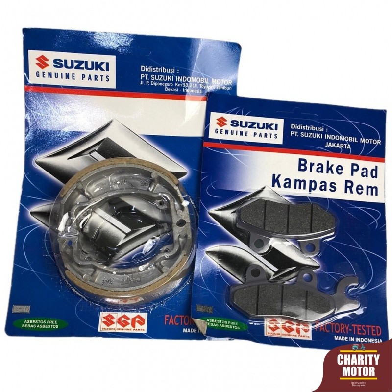 PAKET KAMPAS REM DEPAN BELAKANG TROMOL SUZUKI SMASH SHOGUN SGP TOP