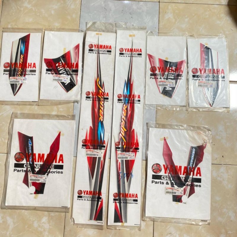 striping set Yamaha Jupiter z lama 2005 merah silver original YGP
