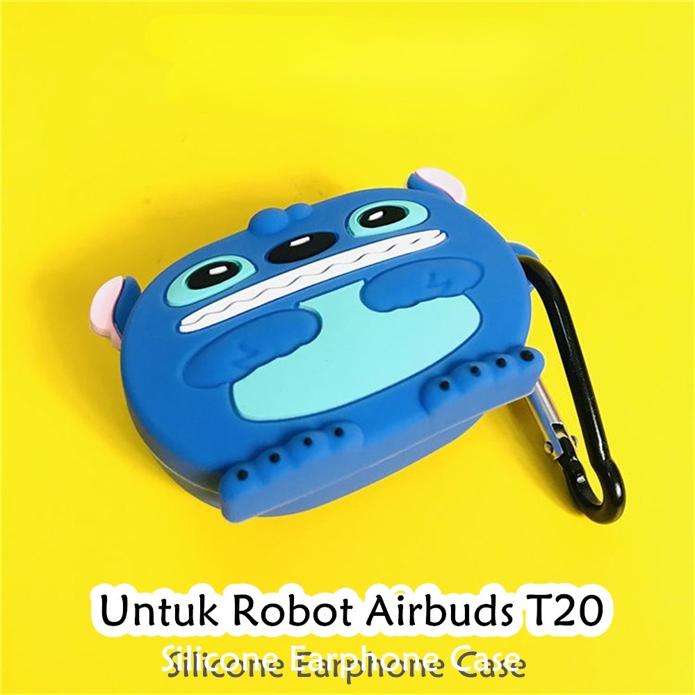 【Coco Case】Untuk Robot Airbuds T20 Case Kartun Kreatif Briket Soft Silicone Earphone Casing