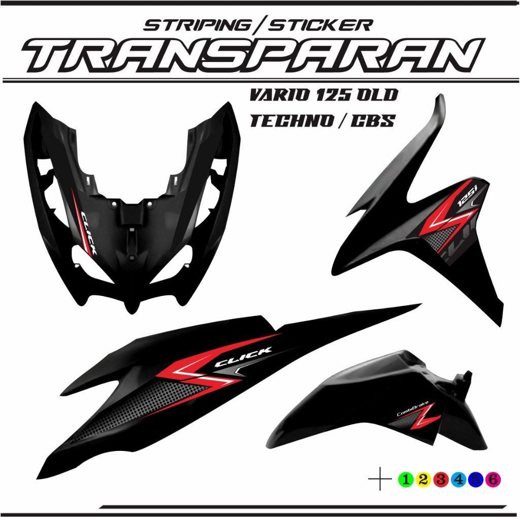 Striping uv transparan / STIKER TRANSFARAN VARIO TECHNO 125 OLD / STIKER TRANSPARAN MOTOR VARIO