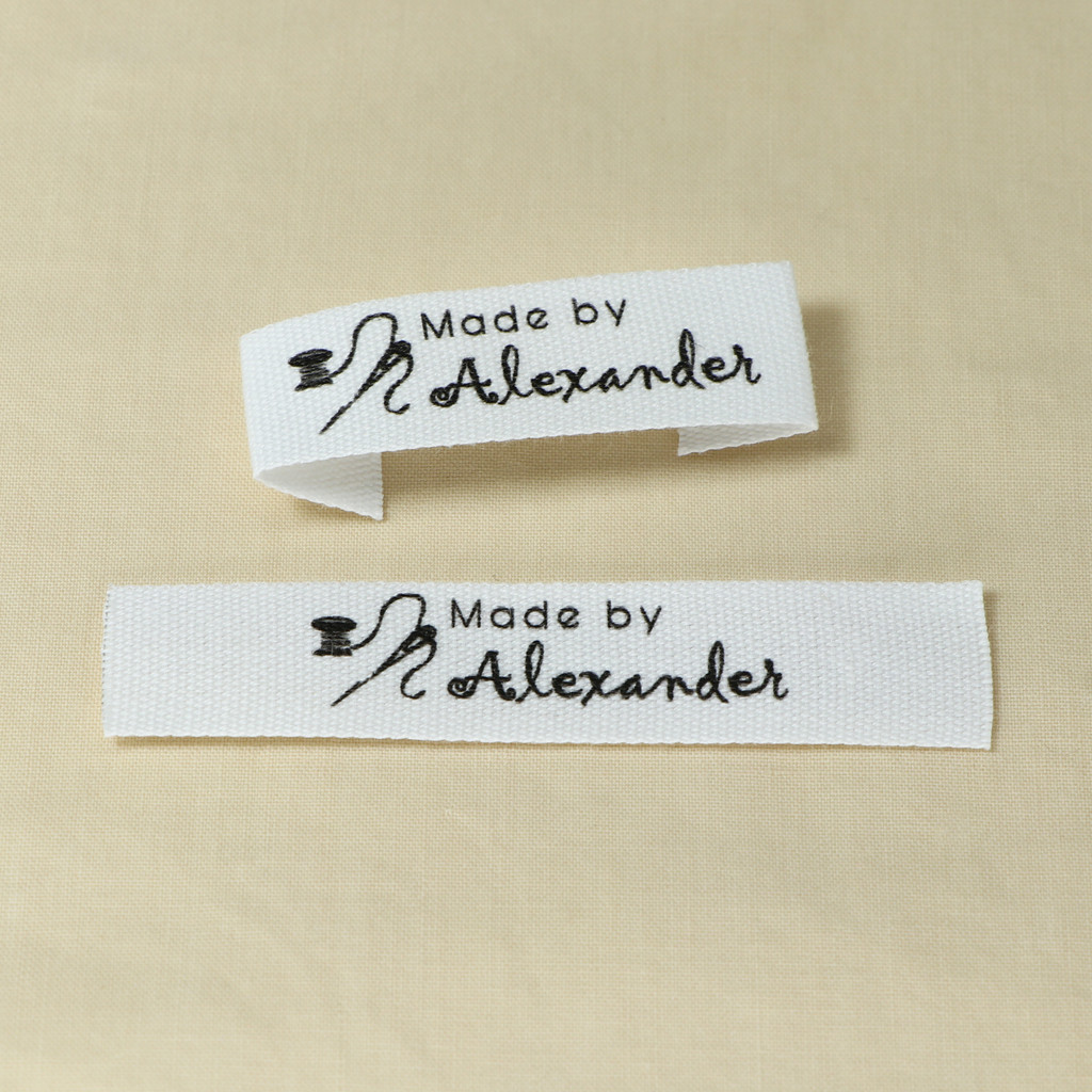 

Custom Clothing Labels - Personalized Brand , Organic Cotton Ribbon Labels , Logo or Text, Sewing Labels (FR226)
