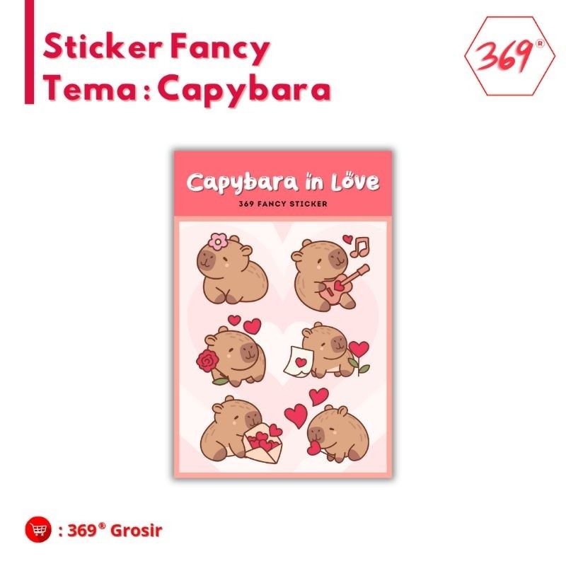 

369 | Sticker Fancy Karakter - Mainan Anak Mototik Sensory TK KB SD - Capybara Kucing Labubu Pop Mart