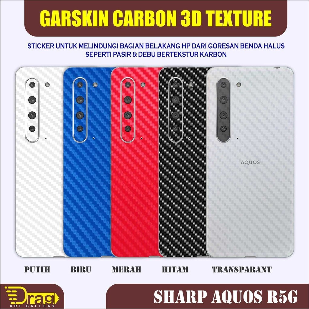 Sharp Aquos R5G Skin Karbon Carbon Texture