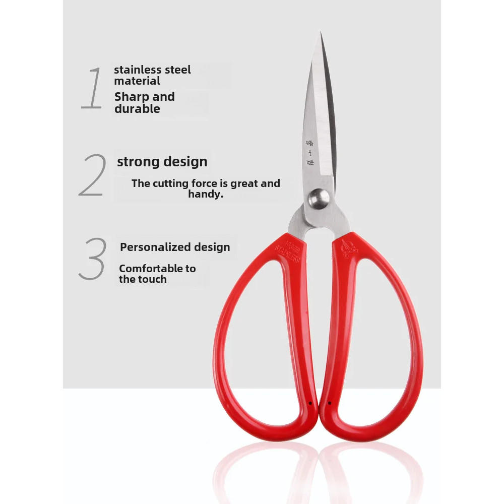 

Multi-functional Scissors Home Office Use Stainless Steel Sharp Tip Tailoring Cutting Paper Handicrafts