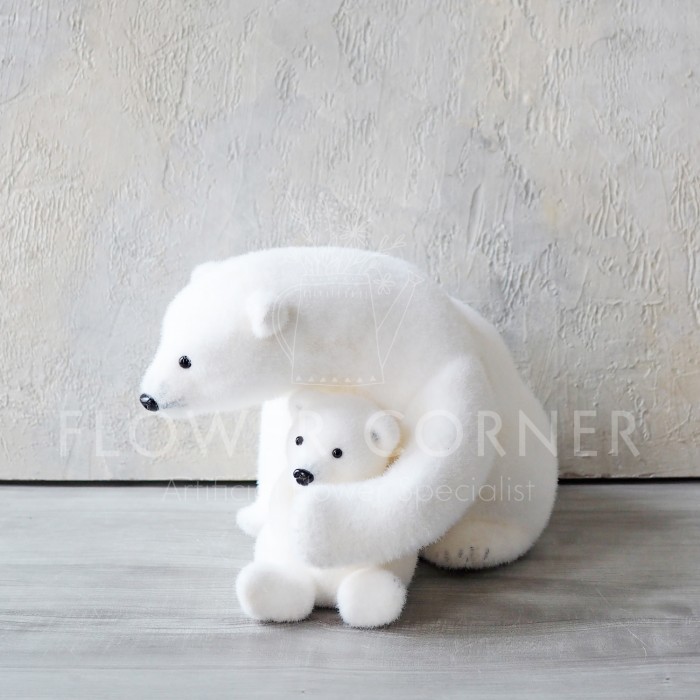

Dekorasi Natal Christmas Polar Bear with Cub Ornament Doll (AN2327)