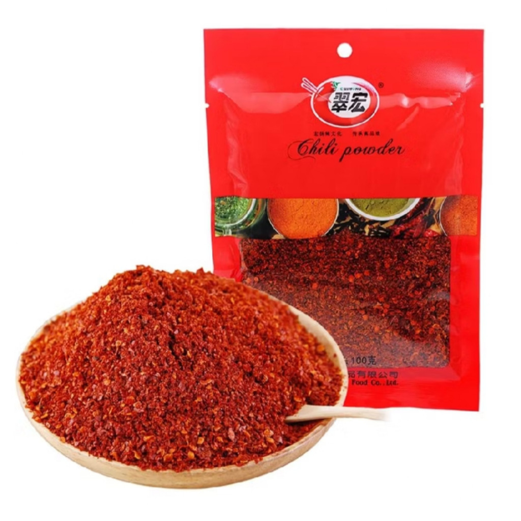 

BPOM HALAL/cuihong chili powder/cabe kering bubuk kasar/cabe bubuk kasar/辣椒面/100g