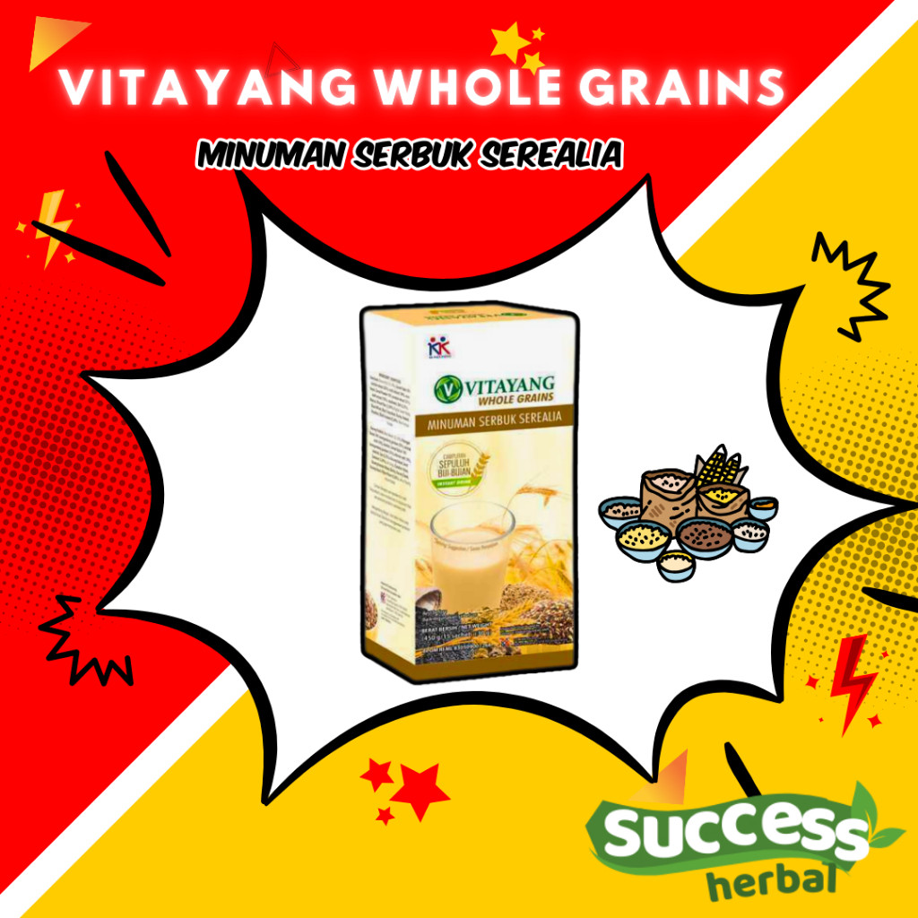 

Vitayang Whole Grains Minuman Sereal Oats Oat Meal Sarapan Praktis Bernutrisi Tinggi (Isi 15 sachet)