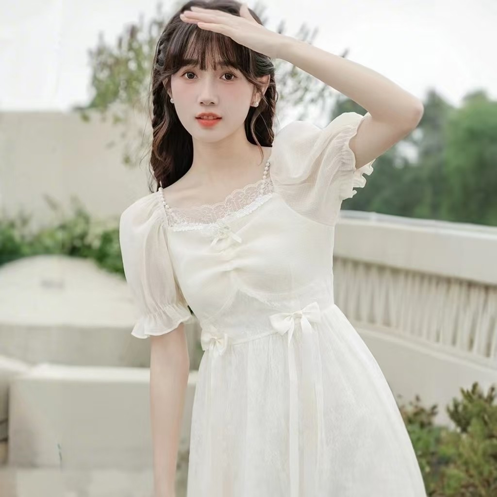 Lace dress fairy pesta korea stlye