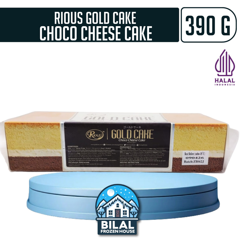 

Gold Cake Cheese Choco 400gr - Japanese Frozen Cake rious cake 400gr