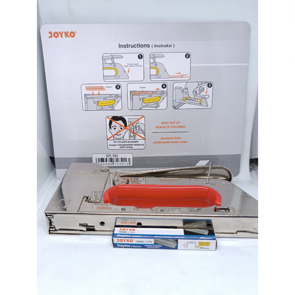 

STAPLES TEMBAK GUN TACKER BESI TEBAL BAGUS MEREK JOYKO GT 701 1 PCS