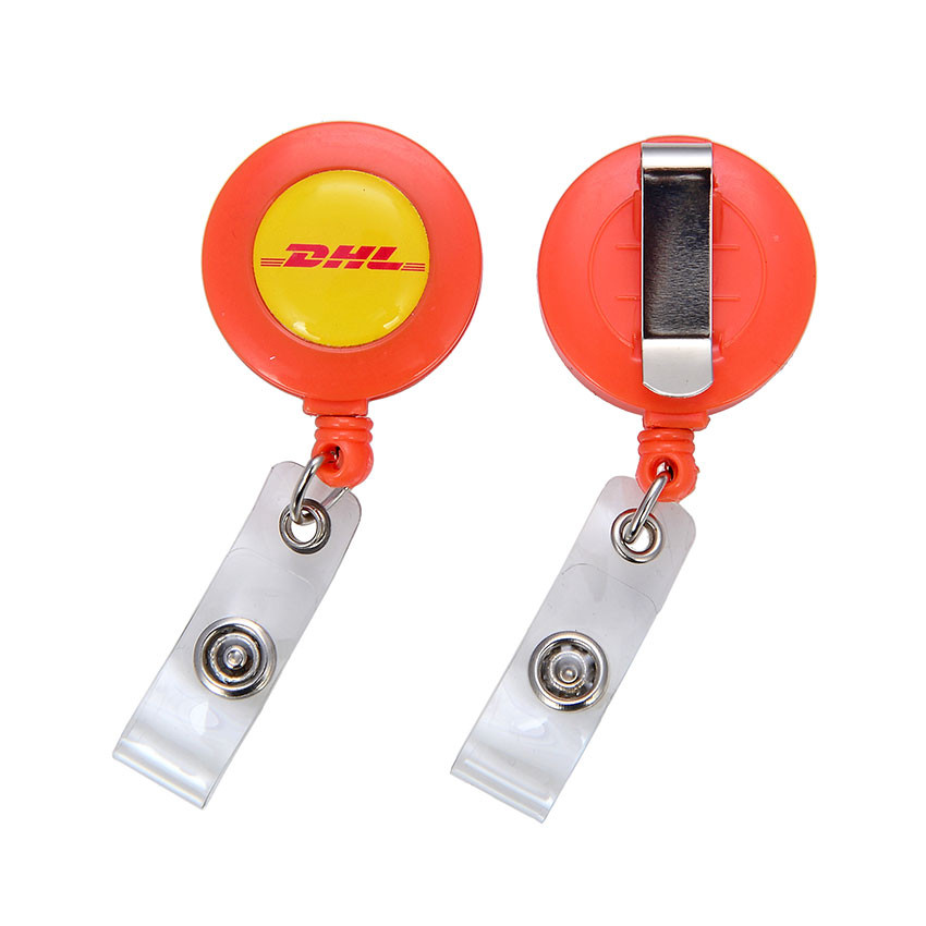 

Custom Imprint Badge Reel Retractable Card Holder Key ID Name Card Recoil Reels School Office Supplies