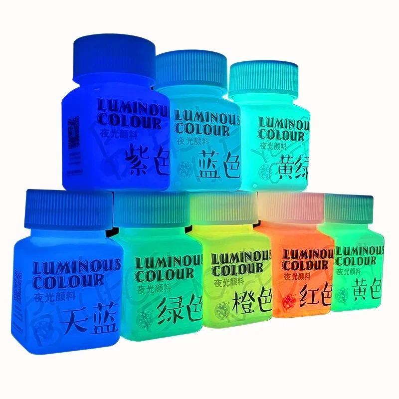 

58ml Luminous Pigment Acrylic Fluorescent Painting Luminous Paint DIY Hand-painted Textile Fluorescent Liquid