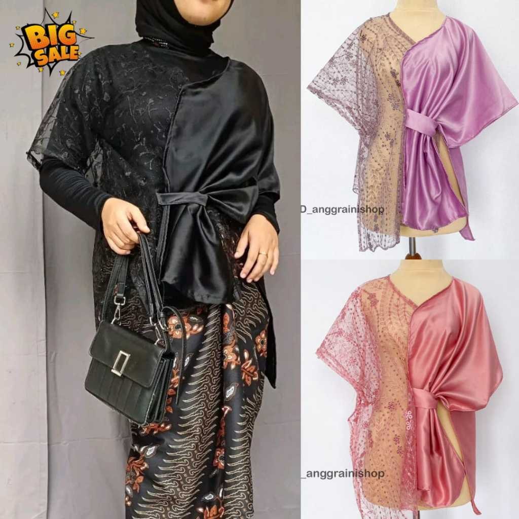 OUTER BROKAT ,KEBAYA TILE, OUTER SATIN, CAPE TILE MIX SATIN