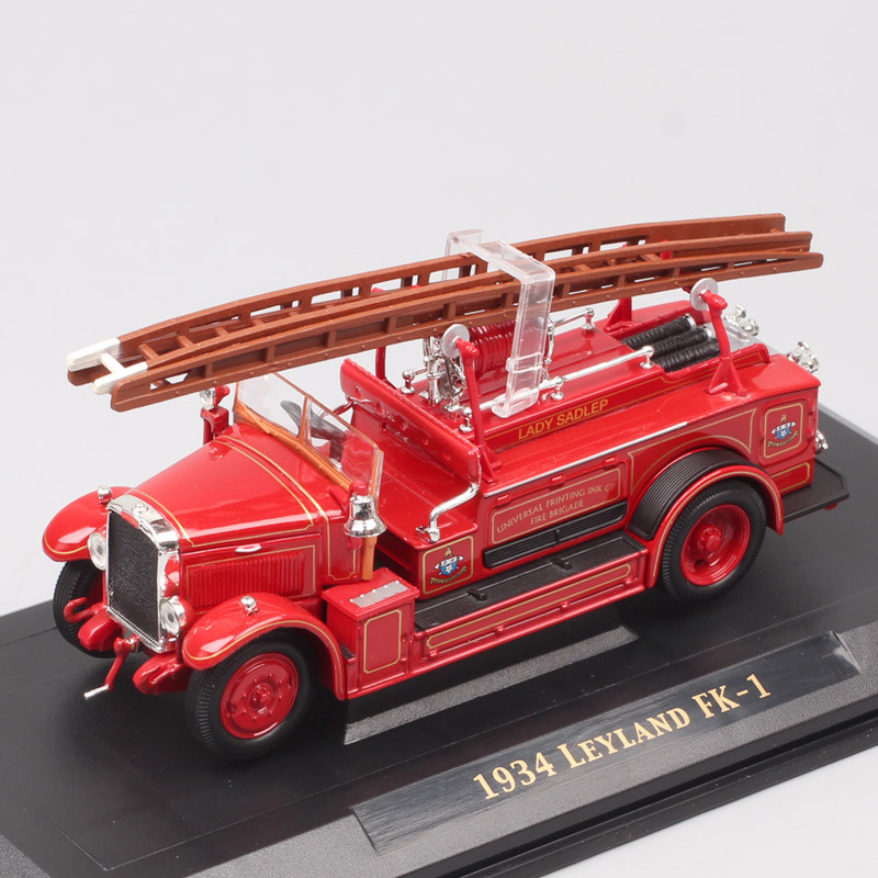 Yatming 1/43 Scale UK British 1934 Leyland FK1 Fire Brigade Truck Engine Lady Sadlep Diecast Vehicle