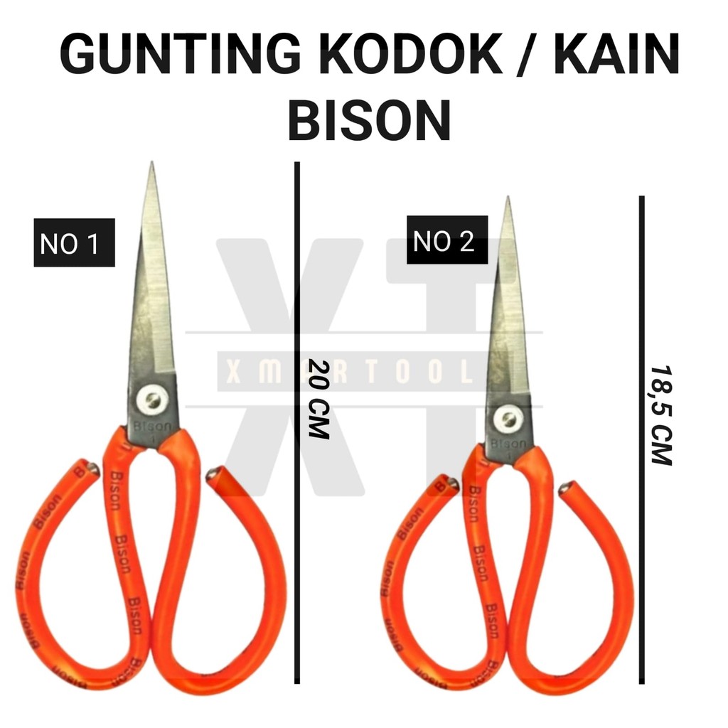 

Gunting Kodok No 1 No 2 BISON - Gunting Kain 7" 8" - Gunting Serbaguna