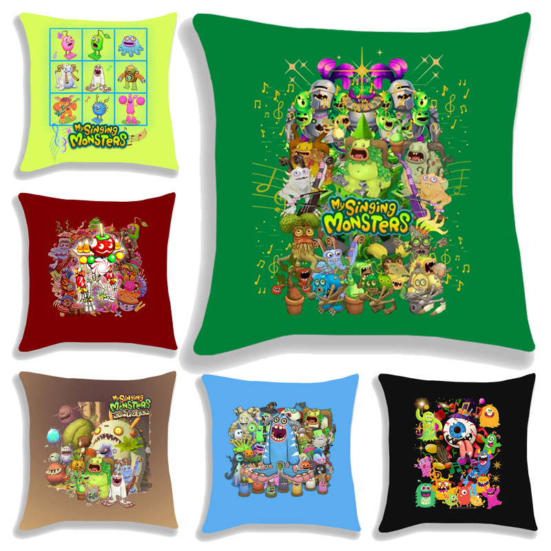 Monsters Pillow Case Stuffed Game Home Decoration Pillow Bedroom Sofa Car Cushion Cover Kids Childre