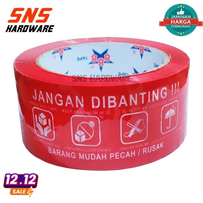 

LAKBAN FRAGILE MERAH 100 YARD X 2 INCH HOKI TAPE