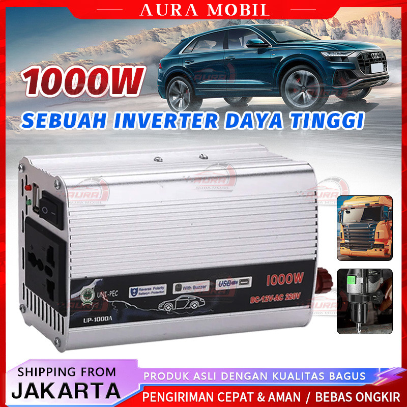 Power Inverter 1000 Watt Power Inverter DC Ke AC Aki Listrik Serbaguna Daya Besaar 2000W/1000W/500W 