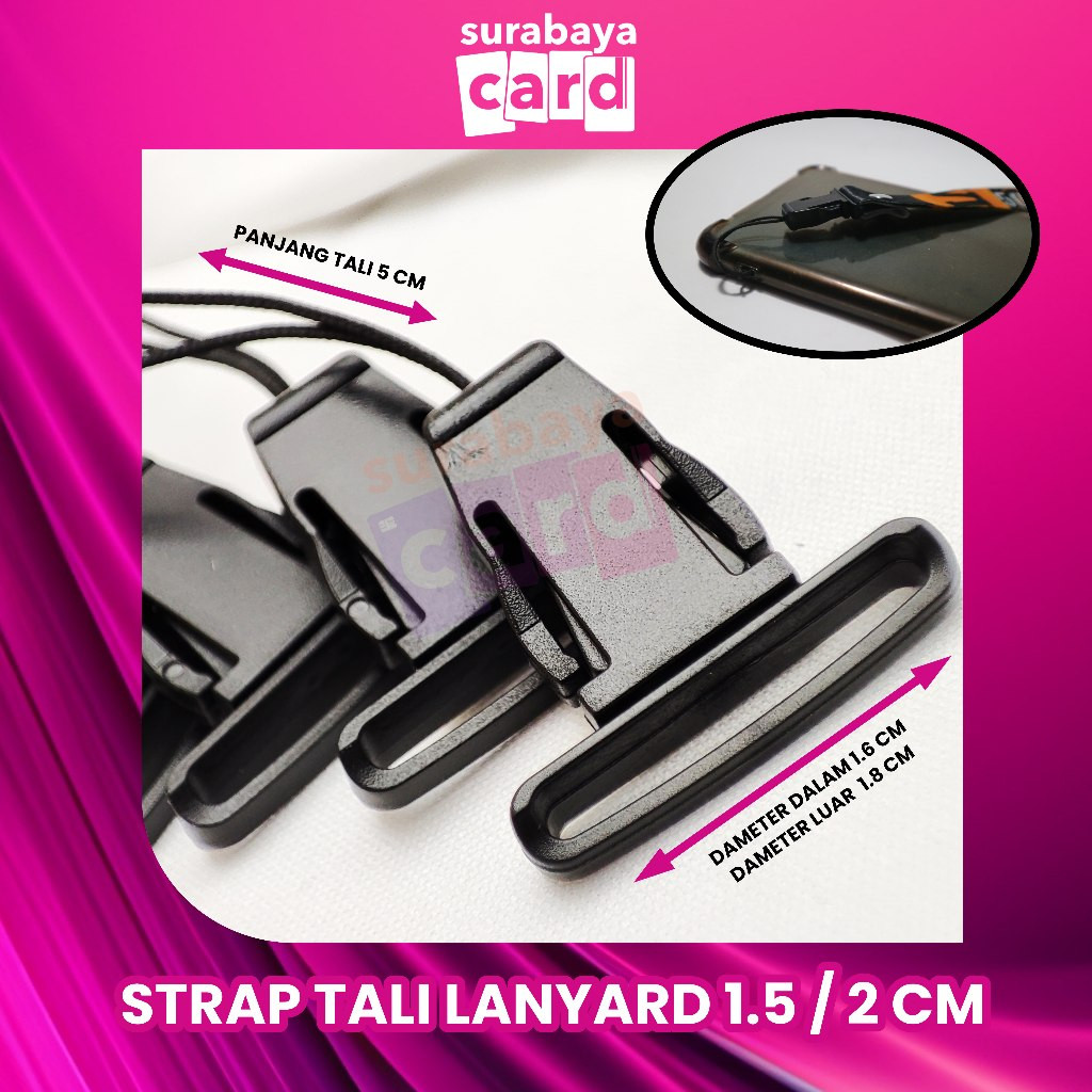 

Plastik Strap Gantungan Lanyard HP 1,5cm 2cm | Stopper HP Untuk Lanyard