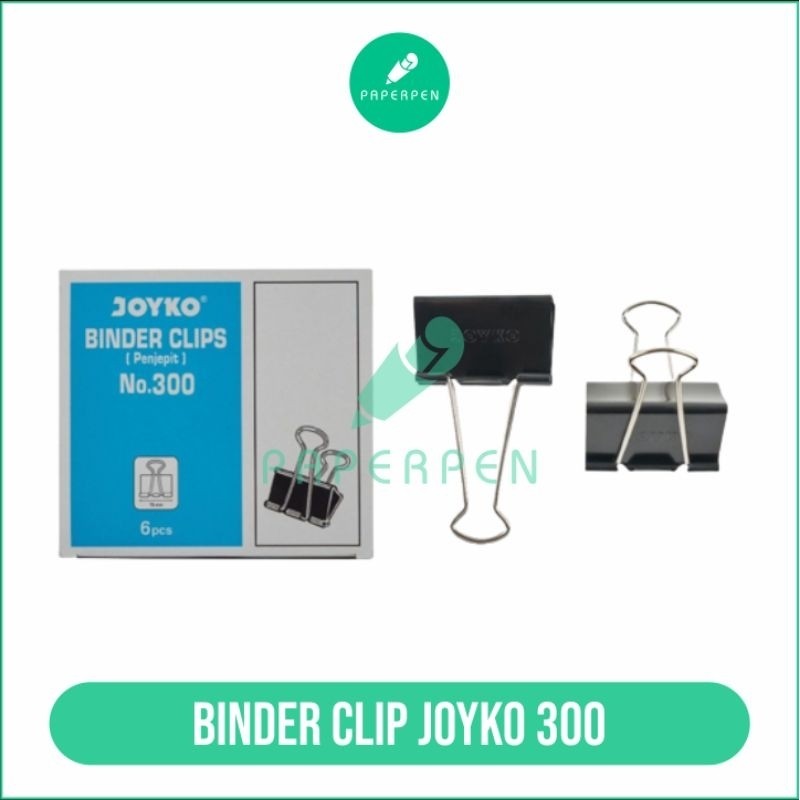 

[MS] (PCS) BINDER CLIP JOYKO 300/JEPIT KERTAS/KLIP KERTAS