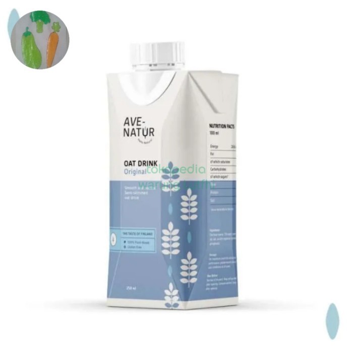 

AVE-NATUR OAT DRINK ORIGINAL 250ML Susu oat (oat milk)