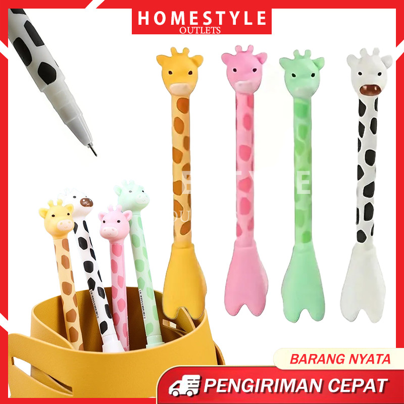 

Pulpen Tulis Motif Jerapah Pulpen Gel Girrafe Ballpen Pena Pulpen 0.5mm