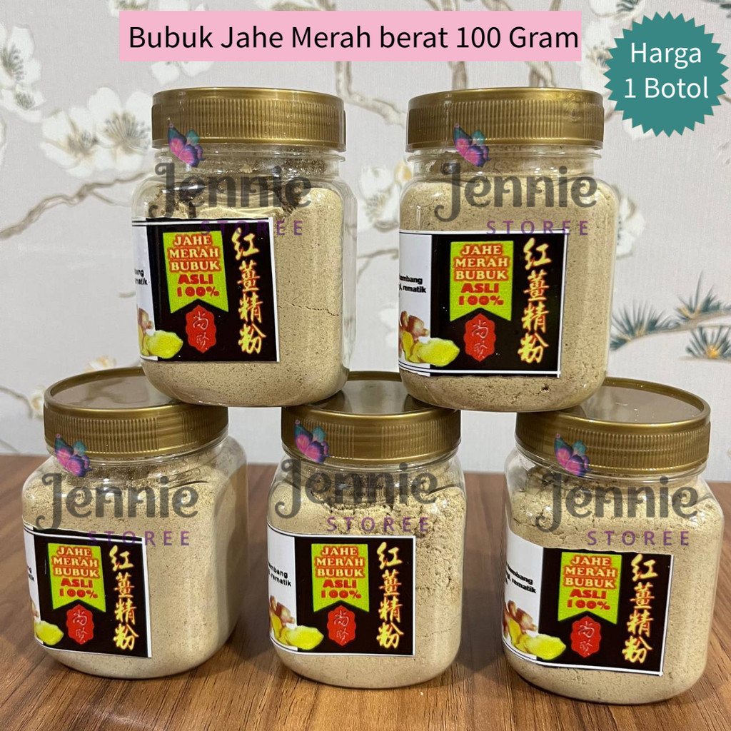 

( Jenniestoree ) Jahe Merah Bubuk 100 Gram / Bubuk Jahe Merah Original 100%