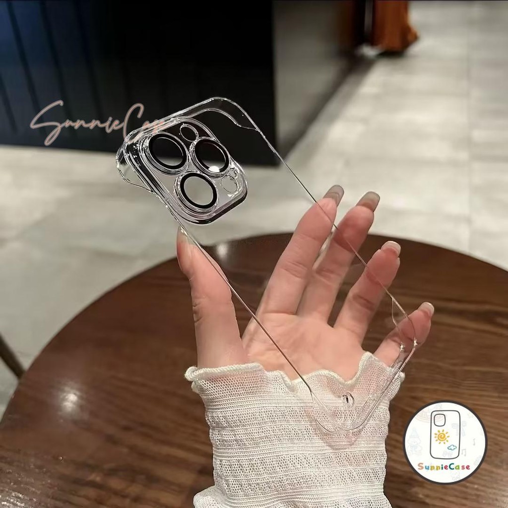 Casing Kompatibel Untuk IPhone 11 12 13 14 15 Pro Max IPhone 14Plus 15Plus Sederhana Tanpa Bingkai T