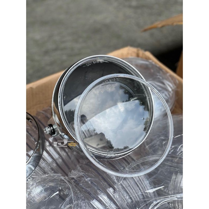 KACA LAMPU 7 INCI DAN 5 INCI DAYMAKER DAN BILED DOT SAE ORIGINAL IMPORT KOMPLIT RING BATOK NINJA TIG