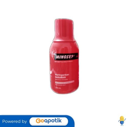 Minosep Red Antiseptic Mouthwash 200 Ml