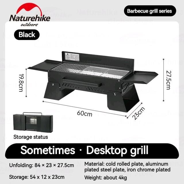 BBQ BOX GRILL CAMPING NATUREHIKE CNK2450CF018 Folding Desktop Barbecue Racks BBQ Grill Outdoor Cooki