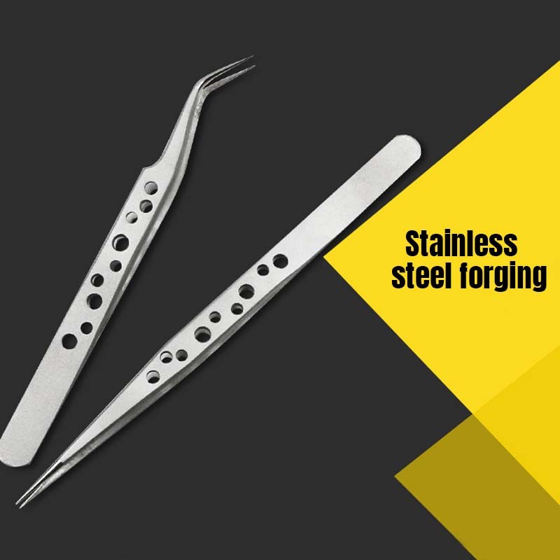 Pinset Stainless / Pinset lurus bengkok / Pinset Bedah baja Tahan Karat / Geoolimy