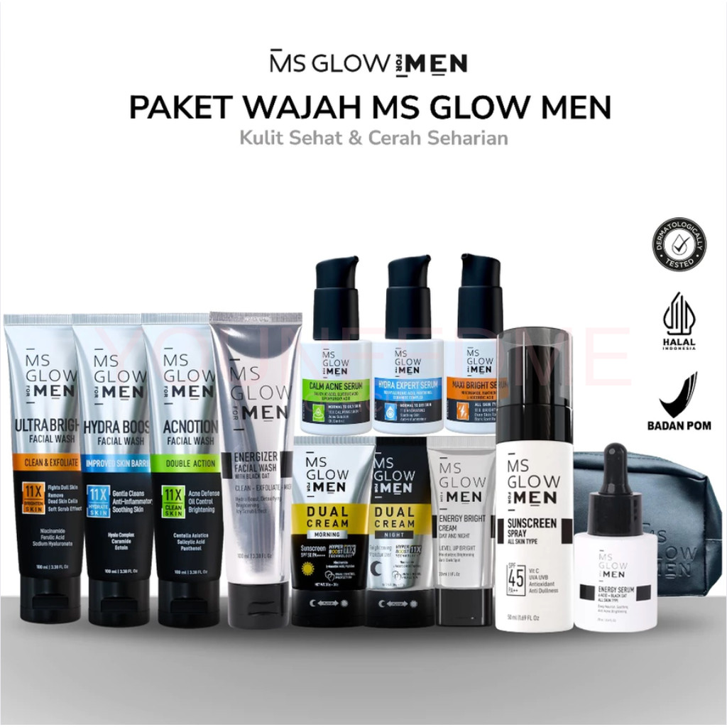 MS GLOW MEN / MS GLOW FOR MEN / PAKET BASIC MS GLOW FOR MEN
