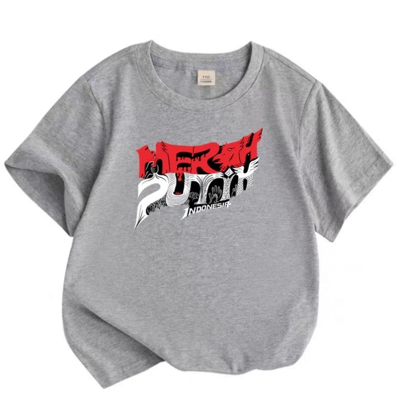 Kaos Anak Merah Putih Kaos Anak Lengan Pendek Baju Anak Tulisan Merah Putih Indonesia