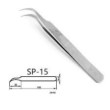 HIJAU Pinset bengkok Bulu Mata / Penjepit Eyelash Extension /Tweezers SERBAGUNA KUKU D2V