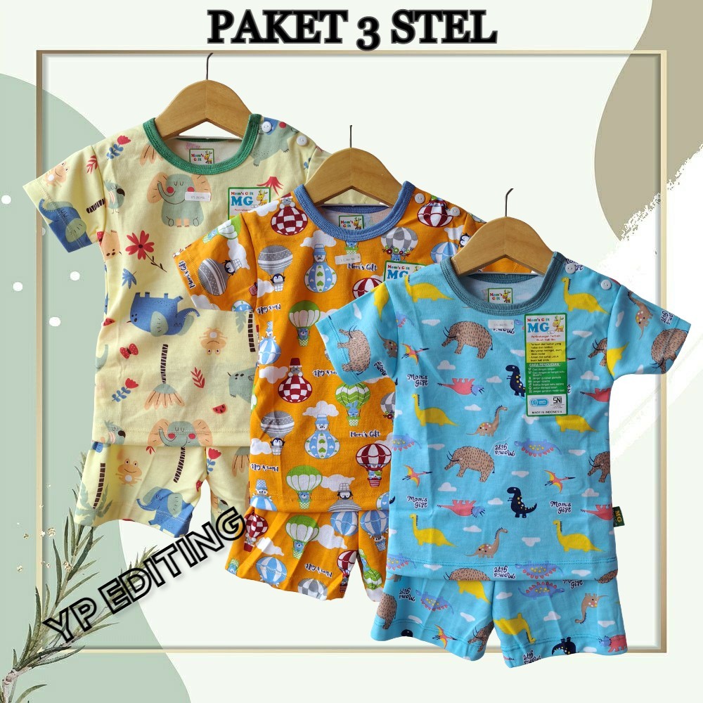 3 STEL STELAN ANAK BAJU PENDEK MOMS GIFT