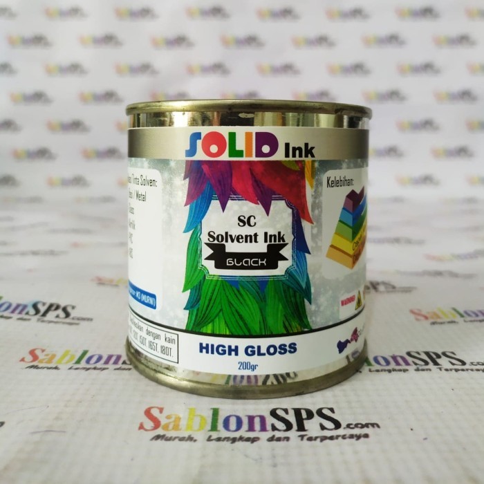 

[Promo]Terjangkau TINTA SABLON GELAS BESI /METAL 250GR HITAM BLACK BASIS MINYAK SOLVENT